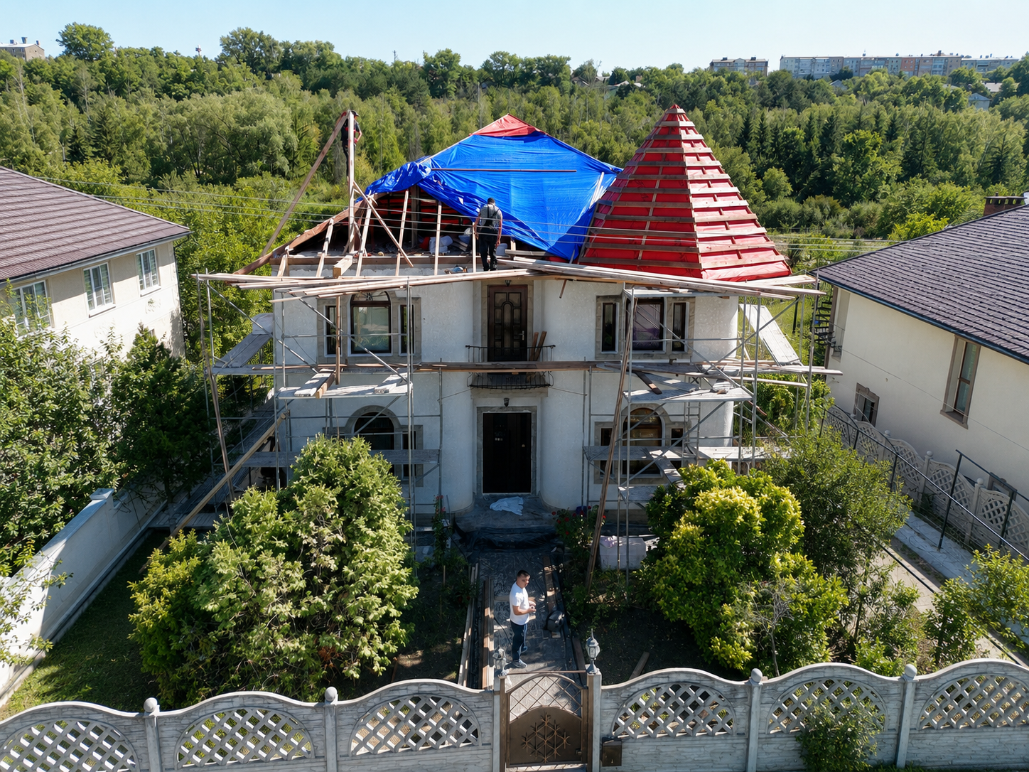Înainte de renovarea acoperișului